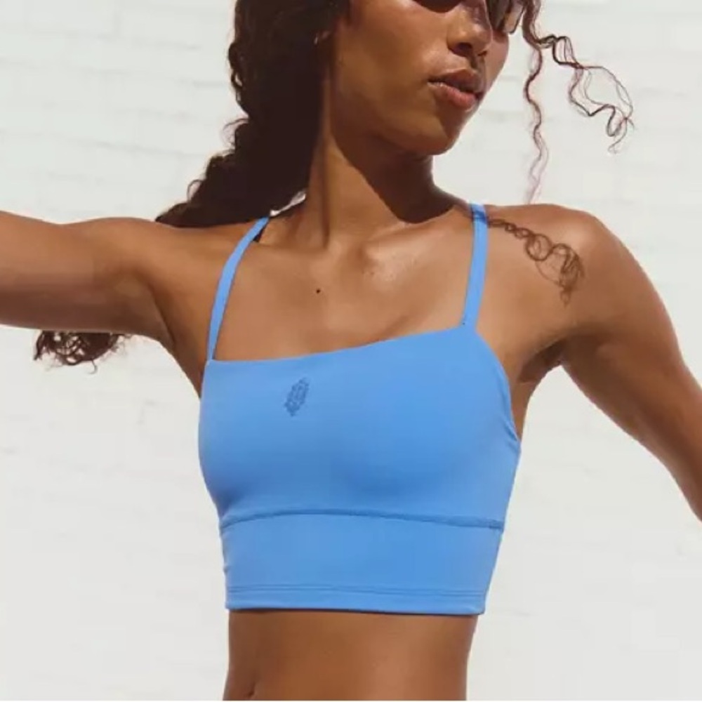 FP Movement by Free People Never Better Bandeau NWT Riviera Blue -L NWT - Picture 2 of 5